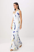 Sleeveless Formal Evening Gown, Satin Graduation Dress