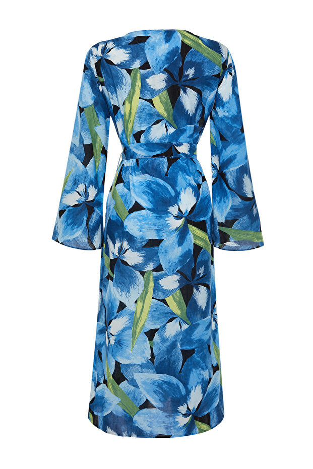 Floral Cotton Maxi Beach Kimono Kaftan