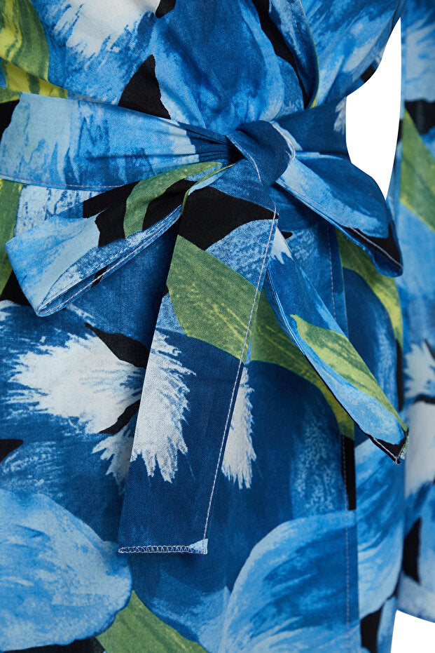 Floral Cotton Maxi Beach Kimono Kaftan